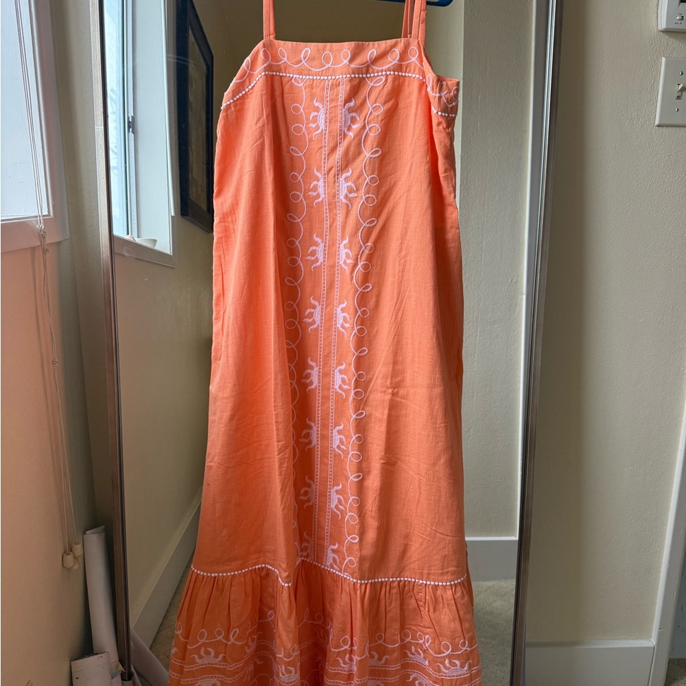 Lilly Pulitzer Vibrant Orange Dress with White Detail